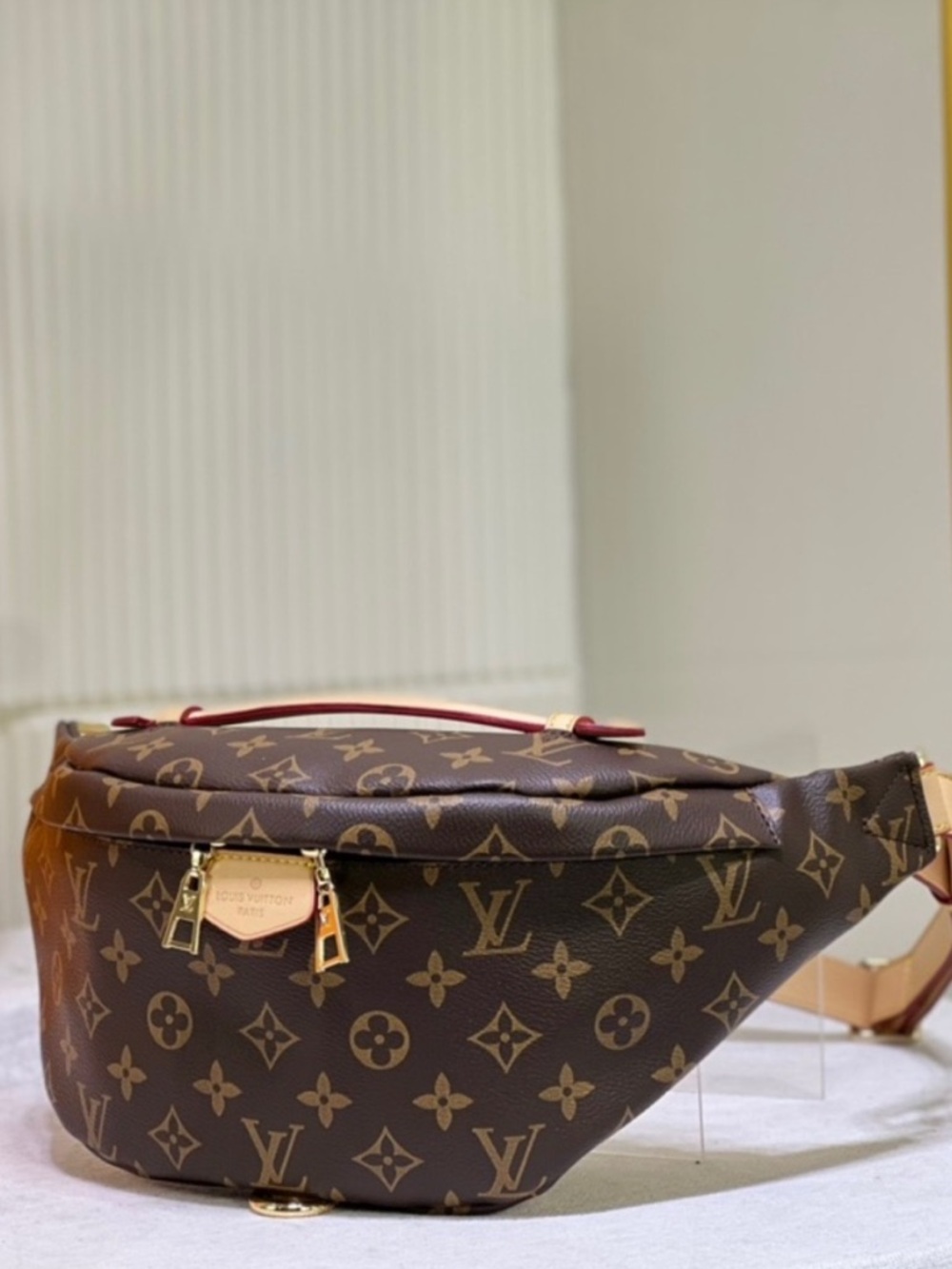 Louis Vuitton Monogram Canvas Fanny Pack Crossbody Bumbag in Brown and Tan